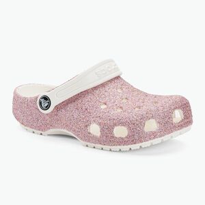 Crocs Classic Glitter Clog fehér/szivárvány gyermek flip-flopok kép