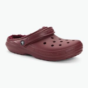 Crocs Classic bélelt Clog flip-flop bordeaux-i színű flip-flopok kép