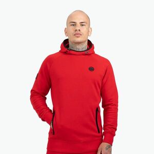 Férfi pulóver Pitbull West Coast Skylark Hooded Sweatshirt red kép