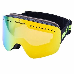 BLIZZARD-Ski Gog. 985 MDAVZO, black matt, smoke2, yellow revo Fekete UNI kép