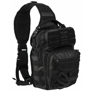 Mil-tec Tactical egy vállpántos hátizsák, fekete 10L kép