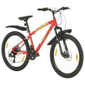 21 sebességes piros mountain bike 26 hüvelykes kerékkel 42 cm kép