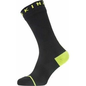 Sealskinz Waterproof All Weather Mid Length Sock With Hydrostop Black/Neon Yellow L Kerékpáros zoknik kép