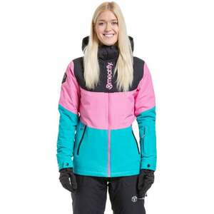 Meatfly Kirsten Womens SNB and Ski Jacket Hot Pink/Turquoise M kép