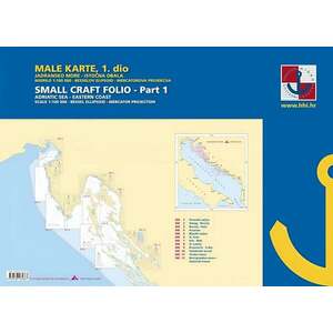 HHI Male Karte Jadransko More/Small Craft Folio Adriatic Sea Eastern Coast Part 1 2022 kép