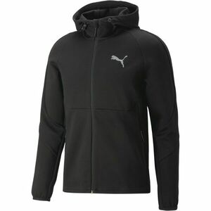 Puma EVOSTRIPE FULL-ZIP HOODIE DK Férfi sportos pulóver, fekete, méret kép