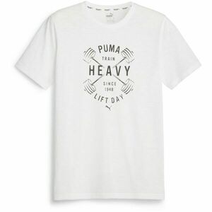 Puma GRAPHIC TEE Férfi póló, fehér, veľkosť L kép