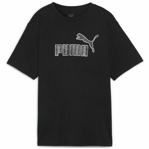Puma ESSENTIALSENTIALS + MARBELEIZED TEE Női póló, fekete, veľkosť S kép