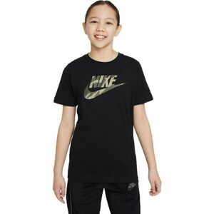 Nike NSW TEE CLUB CAMO Lány póló, fekete, méret kép
