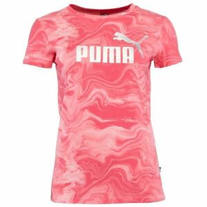 Puma ESS + MARBLEIZED TEE Női póló, rózsaszín, veľkosť S kép