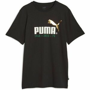 Puma LOGO CELEBRATION TEE Férfi póló, fekete, veľkosť S kép