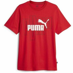 Puma GRAPHICS NO.1 TEE Férfi póló, piros, veľkosť S kép
