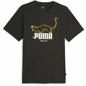 Puma GRAPHICS ANIMAL TEE Férfi póló, fekete, veľkosť M kép