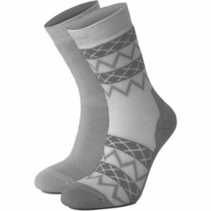 JOHAUG WOOL SOCKS 2PK Női gyapjú zokni, sötétszürke, méret kép