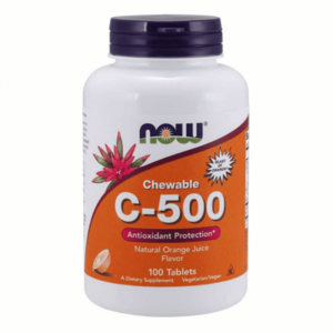 C-vitamin rágótabletta 500 mg - NOW Foods kép
