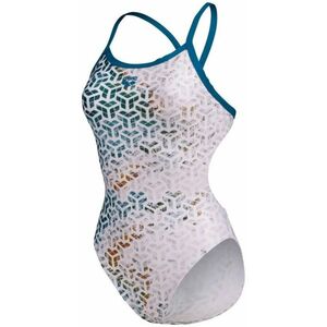 Arena planet water swimsuit challenge back blue cosmo/white multi xs - kép