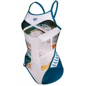 Arena planet swimsuit super fly back white/blue cosmo xs - uk30 kép