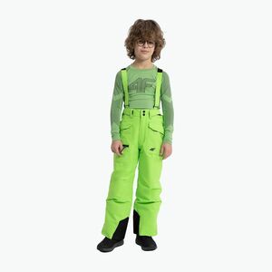 Gyermek síelő nadrág 4F M360 zöld neon kép