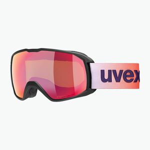 UVEX Xcitd CV S2 síszemüveg fekete matt/tükör skarlátvörös/colorvision zöld kép