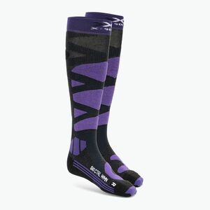 X-Socks Ski Control 4.0 sí zokni szén melange/lila sí zokni kép