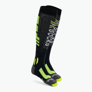 Snowboard zokni X-Socks Snowboard 4.0 fekete/szürke/fitonsárga kép