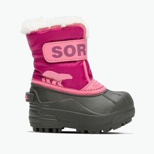 Sorel Snow Commander gyermek hócsizma trópusi rózsaszín/mélypiros színben kép
