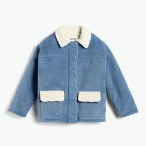 Gyermek kabát KID STORY Teddy air blue flowers kép