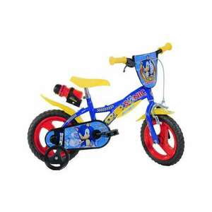 Sonic kék-sárga gyerek bicikli 12-es méretben - Dino Bikes kerékpár kép