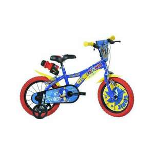 Sonic kék-sárga gyerek bicikli 14-es méretben - Dino Bikes kerékpár kép
