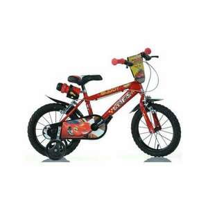Cars piros gyerek bicikli 16-os méretben - Dino Bikes kerékpár kép