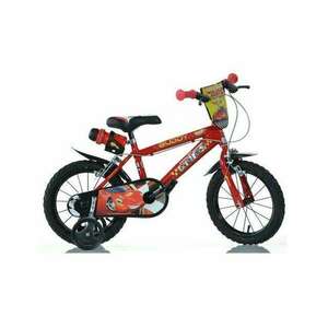 Cars piros gyerek bicikli 14-es méretben - Dino Bikes kerékpár kép