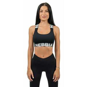 Nebbia Medium-Support Criss Cross Sports Bra Iconic Black M Fitness fehérnemű kép