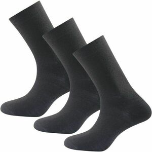 Devold DAILY MERINO MEDIUM SOCK 3PK Gyerek zokni, fekete, méret kép