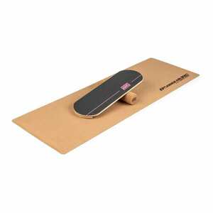 BoarderKING Indoorboard Classic, egyensúlyozó deszka, alátét, henger, fa / parafa, piros kép