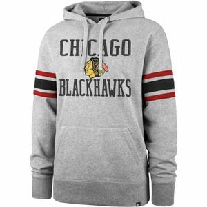47 NHL CHICAGO BLACKHAWKS DOUBLE BLOCK SLEEVE STRIPE HOOD Pulóver, szürke, veľkosť M kép