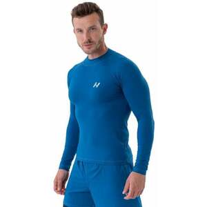 Nebbia Functional T-shirt with Long Sleeves Active Blue M Fitness póló kép