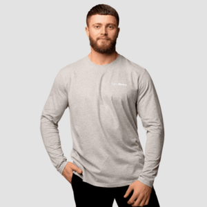Basic hosszú ujjú férfi póló Grey - GymBeam kép