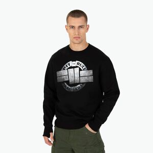 Férfi Pitbull West Coast Steel Logo Crewneck pulóver fekete kép