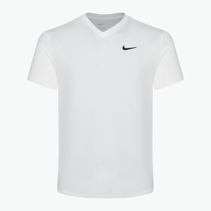 Férfi Nike Court Dri-Fit Victory teniszpóló fehér/fehér/fekete kép