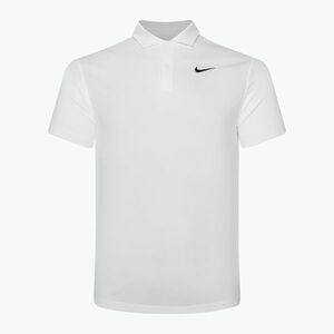 Férfi teniszpóló Nike Court Dri-Fit Polo Solid fehér/fekete kép