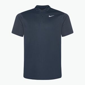 Férfi Nike Court Dri-Fit Polo Egyszínű obszidián/fehér teniszpóló kép
