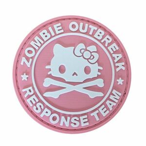 WARAGOD Zombie Outbreak Kitty PVC rátét, rózsaszín kép