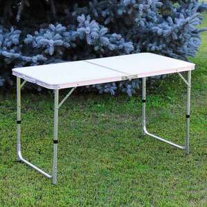 Alumínium összecsukható asztal MDF piknik munkalappal, mérete 120... kép