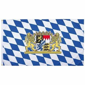 MFH Zászló Bajorország oroszlánnal, poliészter, 90 x 150 cm kép