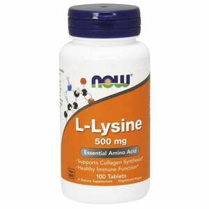 L-Lizin 500 mg - NOW Foods kép