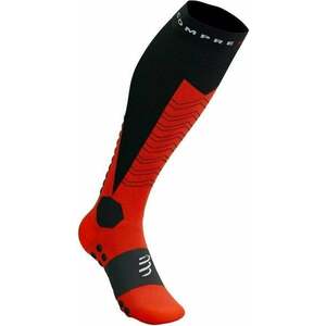 Compressport Ski Mountaineering Full Socks Black/Red T2 Futózoknik kép