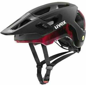 UVEX React Mips Black/Ruby Red Matt 52-56 Kerékpár sisak kép