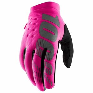 Női kerékpáros és motocross kesztyű 100% Brisker Women's rózsaszín/fekete kép