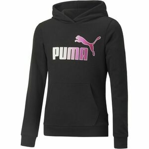 Puma ESS+BLEACH LOGO HOODIE TR G Lány pulóver, fekete, veľkosť 116 kép
