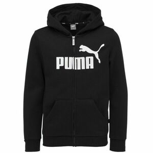 Puma ESSENTIALS BIG LOGO FZ HOODIE FL B Gyerek pulóver, fekete, veľkosť 152 kép